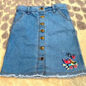 Unacoo Girl’s Jean skirt Size M